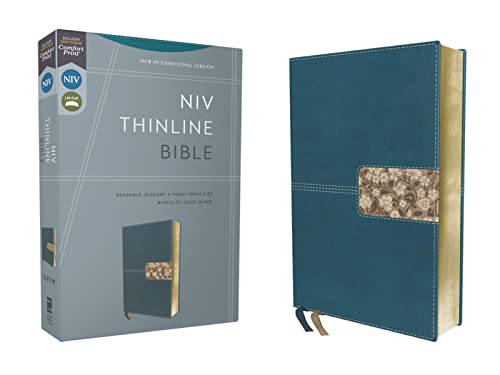 Niv, Thinline Bible, Leathersoft, Teal, Red Letter, Comfort Print by Zondervan, Imitation Leather book cover