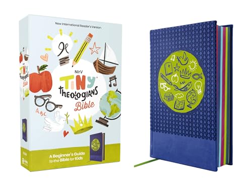 Nirv, Tiny Theologians Bible, Leathersoft Over Board, Blue, Comfort Print: A Beginner's Guide to the Bible - For Kids by Amy Gannett, Imitation Leather book cover