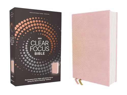 Niv, Clear Focus Bible, Leathersoft, Pink: Read More of the Bible with Better Focus Using the Bionic Reading Method by Zondervan, Imitation Leather book cover