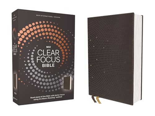 Niv, Clear Focus Bible, Leathersoft, Charcoal Brown: Read More of the Bible with Better Focus Using the Bionic Reading Method by Zondervan, Imitation Leather book cover