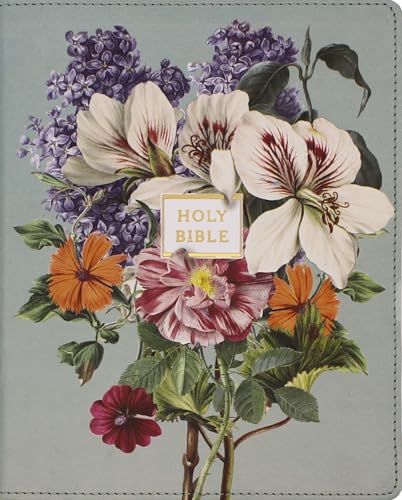 Niv, Artisan Collection Bible, Large Print, Leathersoft, Sage Floral, Red Letter, Comfort Print by Zondervan, Imitation Leather book cover