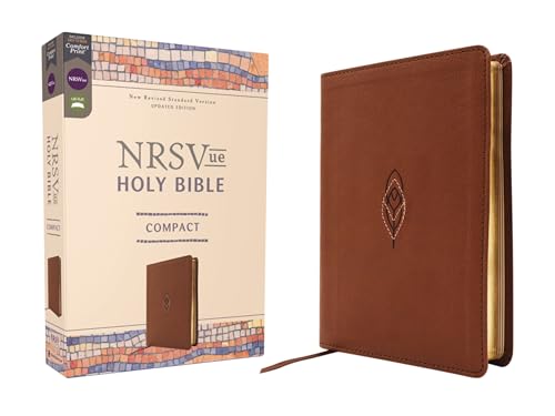 Nrsvue, Holy Bible, Compact, Leathersoft, Brown, Comfort Print by Zondervan, Imitation Leather book cover