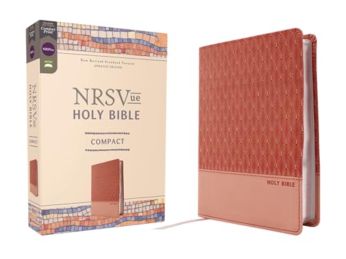 Nrsvue, Holy Bible, Compact, Leathersoft, Peach, Comfort Print by Zondervan, Imitation Leather book cover