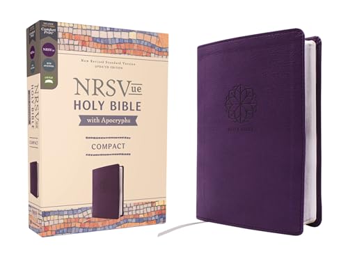 Nrsvue, Holy Bible with Apocrypha, Compact, Leathersoft, Purple, Comfort Print by Zondervan, Imitation Leather book cover