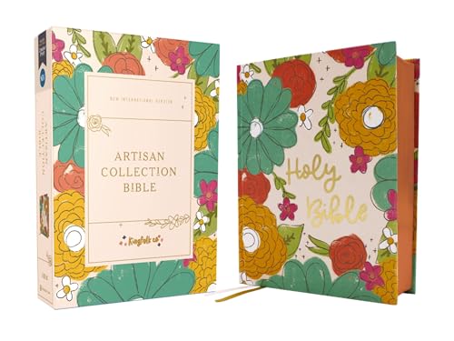 Niv, Artisan Collection Bible, Cloth Over Board, Multi-Color/Floral, Red Letter, Comfort Print by Zondervan, Hardcover book cover