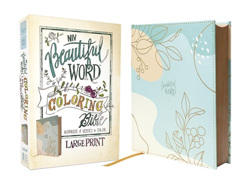 Niv, Beautiful Word Coloring Bible, Large Print, Leathersoft Over Board, Teal: Hundreds of Verses to Color by Zondervan, Imitation Leather book cover