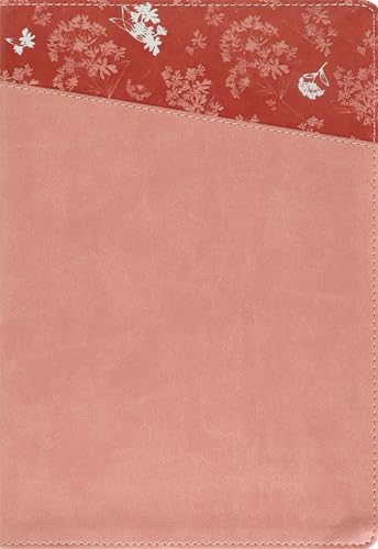 Niv, Thinline Bible, Large Print, Leathersoft, Pink, Red Letter, Thumb Indexed, Comfort Print by Zondervan, Imitation Leather book cover