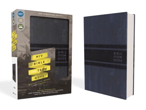 NIV, Bible for Teen Guys, Leathersoft, Blue: Building Faith, Wisdom and Strength by Zondervan, Imitation Leather book cover