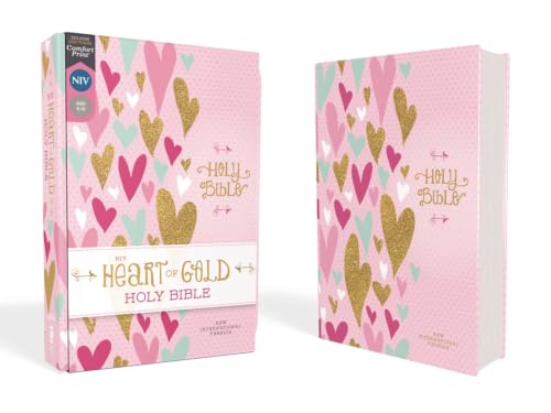 Niv, Heart of Gold Holy Bible, Hardcover, Red Letter Edition, Comfort Print by Zondervan, Hardcover book cover