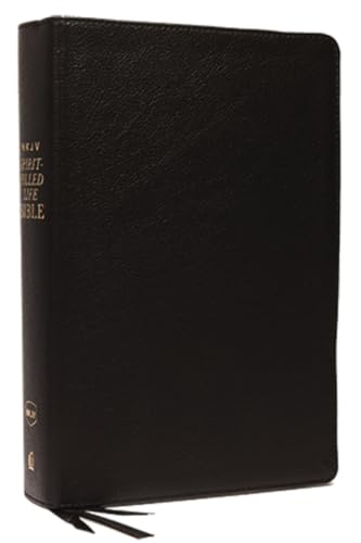 NKJV, Spirit-Filled Life Bible, Third Edition, Genuine Leather, Black Indexed, Red Letter Edition, Comfort Print: Kingdom Equipping Through the Power book cover