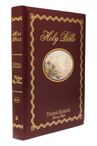 Lighting the Way Home Family Bible-NKJV by Thomas Kinkade, Hardcover book cover