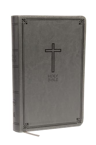 NKJV, Deluxe Gift Bible, Imitation Leather, Gray, Red Letter Edition by Thomas Nelson, Imitation Leather book cover