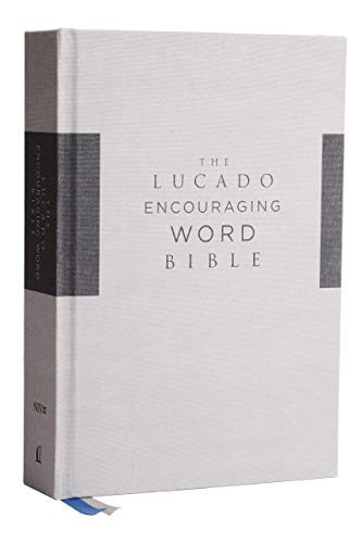 Niv, Lucado Encouraging Word Bible, Gray, Cloth Over Board, Comfort Print: Holy Bible, New International Version by Max Lucado, Hardcover book cover