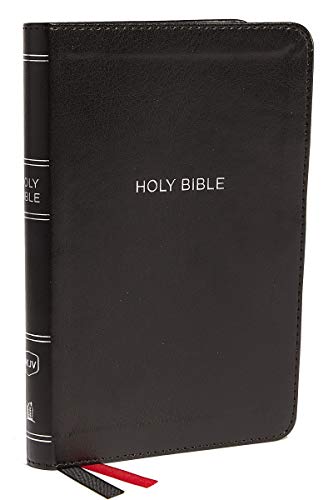 NKJV, Thinline Bible, Compact, Imitation Leather, Black, Red Letter Edition by Thomas Nelson, Imitation Leather book cover