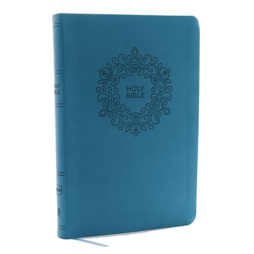 NKJV, Value Thinline Bible, Large Print, Imitation Leather, Blue, Red Letter Edition by Thomas Nelson, Imitation Leather book cover