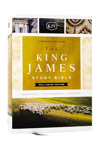 The King James Study Bible, Hardcover, Full-Color Edition by Thomas Nelson, Hardcover book cover