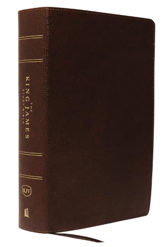 The King James Study Bible, Bonded Leather, Brown, Full-Color Edition by Thomas Nelson, Bonded Leather book cover