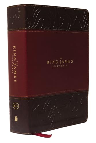 The King James Study Bible, Imitation Leather, Burgundy, Full-Color Edition by Thomas Nelson, Imitation Leather book cover