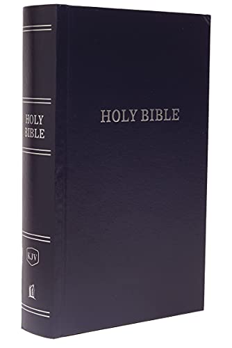 KJV, Pew Bible, Large Print, Hardcover, Blue, Red Letter Edition by Thomas Nelson, Hardcover book cover