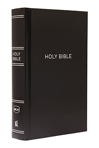 NKJV, Pew Bible, Large Print, Hardcover, Black, Red Letter Edition by Thomas Nelson, Hardcover book cover
