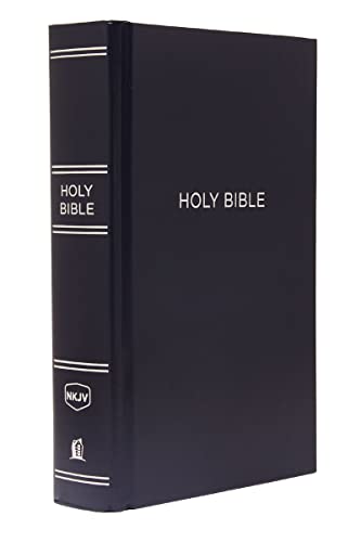 NKJV, Pew Bible, Large Print, Hardcover, Blue, Red Letter Edition by Thomas Nelson, Hardcover book cover