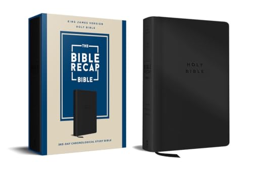The Bible Recap 365-Day Chronological Study Bible: King James Version--Imitation Leather, Black by Tara-Leigh Cobble, Imitation Leather book cover