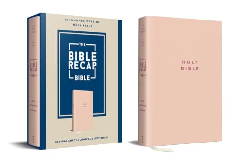 The Bible Recap 365-Day Chronological Study Bible: King James Version--Imitation Leather, Pink by Tara-Leigh Cobble, Imitation Leather book cover