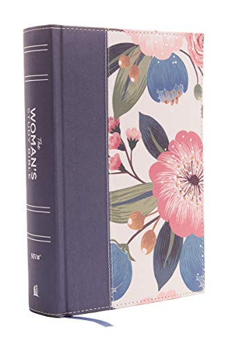 NIV, the Woman's Study Bible, Cloth Over Board, Blue Floral, Full-Color: Receiving God's Truth for Balance, Hope, and Transformation by Dorothy Kelley Patterson, Hardcover book cover