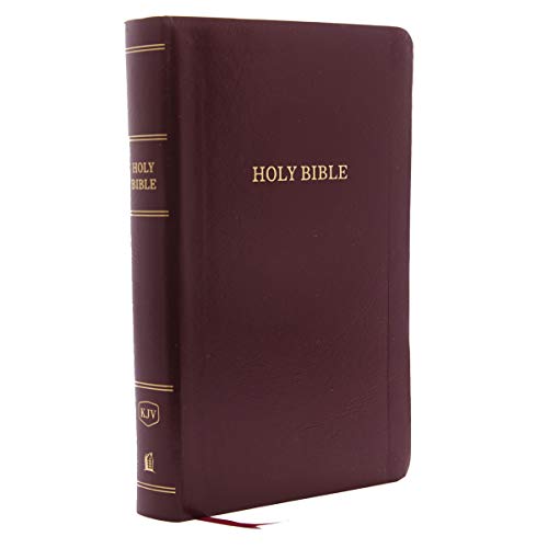 KJV, Reference Bible, Personal Size Giant Print, Leather-Look, Burgundy, Red Letter Edition by Thomas Nelson, Imitation Leather book cover