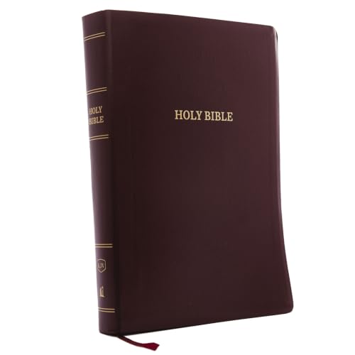 KJV, Reference Bible, Super Giant Print, Leather-Look, Burgundy, Red Letter Edition by Thomas Nelson, Imitation Leather book cover