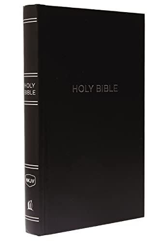 NKJV, Pew Bible, Hardcover, Black, Red Letter Edition by Thomas Nelson, Hardcover book cover