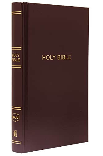 NKJV, Pew Bible, Hardcover, Burgundy, Red Letter Edition by Thomas Nelson, Hardcover book cover