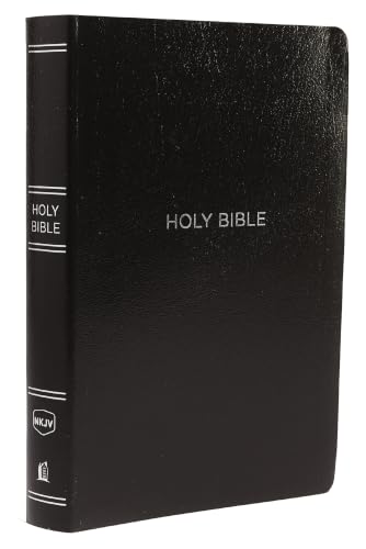 NKJV, Reference Bible, Center-Column Giant Print, Leather-Look, Black, Red Letter Edition, Comfort Print by Thomas Nelson, Imitation Leather book cover