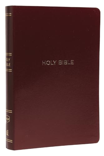 NKJV, Reference Bible, Center-Column Giant Print, Leather-Look, Burgundy, Red Letter Edition, Comfort Print by Thomas Nelson, Imitation Leather book cover