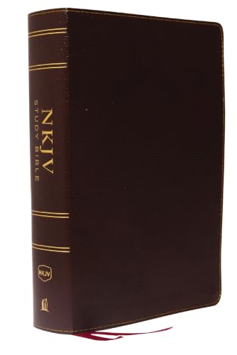 NKJV Study Bible, Bonded Leather, Burgundy, Full-Color, Thumb Indexed, Comfort Print: The Complete Resource for Studying God's Word by Thomas Nelson, Bonded Leather book cover
