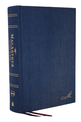 Nkjv, MacArthur Study Bible, 2nd Edition, Cloth Over Board, Blue, Comfort Print: Unleashing God's Truth One Verse at a Time by John F MacArthur, Hardcover book cover