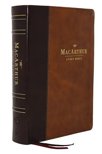 Nkjv, MacArthur Study Bible, 2nd Edition, Leathersoft, Brown, Comfort Print: Unleashing God's Truth One Verse at a Time by John F MacArthur, Imitation Leather book cover