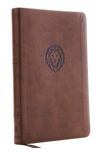 Kjv, Thinline Bible Youth Edition, Leathersoft, Brown, Red Letter Edition, Comfort Print by Thomas Nelson, Imitation Leather book cover