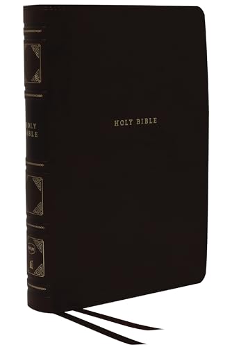 Nkjv, Reference Bible, Classic Verse-By-Verse, Center-Column, Leathersoft, Black, Indexed, Red Letter Edition, Comfort Print by Thomas Nelson, Imitation Leather book cover