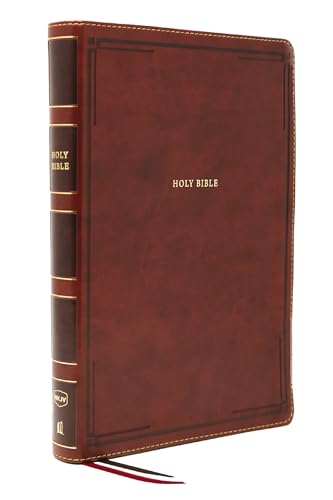 Nkjv, Thinline Bible, Giant Print, Leathersoft, Brown, Red Letter Edition, Comfort Print: Holy Bible, New King James Version by Thomas Nelson, Imitation Leather book cover