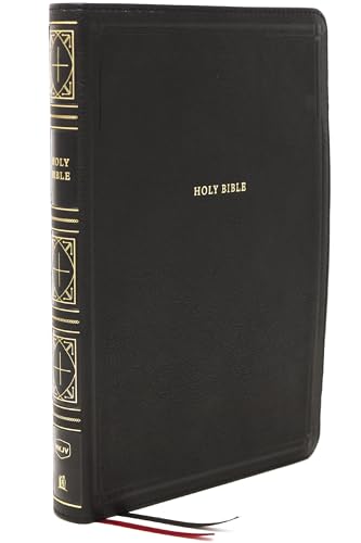 Nkjv, Thinline Bible, Giant Print, Leathersoft, Black, Thumb Indexed, Red Letter Edition, Comfort Print: Holy Bible, New King James Version by Thomas Nelson, Imitation Leather book cover