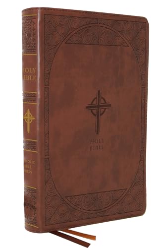 Nabre, New American Bible, Revised Edition, Catholic Bible, Large Print Edition, Leathersoft, Brown, Comfort Print: Holy Bible by Catholic Bible Press, Imitation Leather book cover