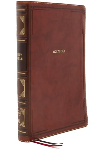 Nkjv, Thinline Reference Bible, Leathersoft, Brown, Red Letter Edition, Comfort Print: Holy Bible, New King James Version by Thomas Nelson, Imitation Leather book cover