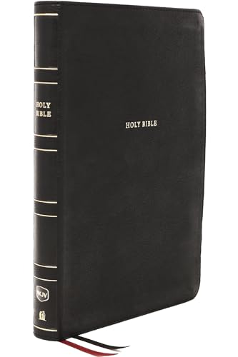 Nkjv, Thinline Bible, Large Print, Leathersoft, Black, Thumb Indexed, Comfort Print: Holy Bible, New King James Version by Thomas Nelson, Imitation Leather book cover