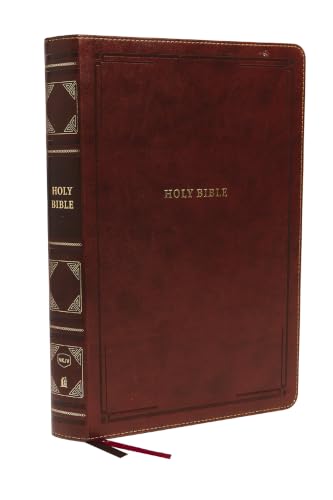 Nkjv, Reference Bible, Super Giant Print, Leathersoft, Brown, Red Letter Edition, Comfort Print: Holy Bible, New King James Version by Thomas Nelson, Imitation Leather book cover