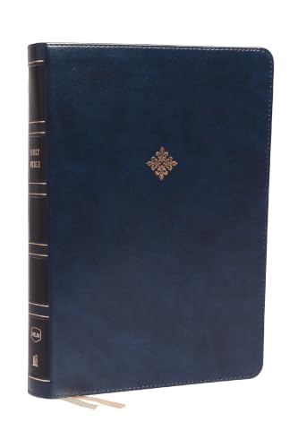 Nkjv, Reference Bible, Super Giant Print, Leathersoft, Blue, Red Letter Edition, Comfort Print: Holy Bible, New King James Version by Thomas Nelson, Imitation Leather book cover