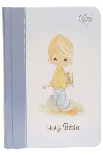Nkjv, Precious Moments Small Hands Bible, Blue, Hardcover, Comfort Print: Holy Bible, New King James Version by Thomas Nelson, Hardcover book cover