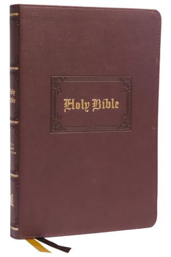 KJV Holy Bible: Large Print Thinline, Brown Leathersoft, Red Letter, Comfort Print: King James Version by Thomas Nelson, Imitation Leather book cover