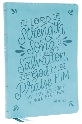 Nkjv, Thinline Bible, Verse Art Cover Collection, Leathersoft, Teal, Red Letter, Comfort Print: Holy Bible, New King James Version by Thomas Nelson, Imitation Leather book cover