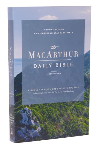 Nasb, MacArthur Daily Bible, 2nd Edition, Paperback, 1995 Text, Comfort Print by John F MacArthur, Paperback book cover